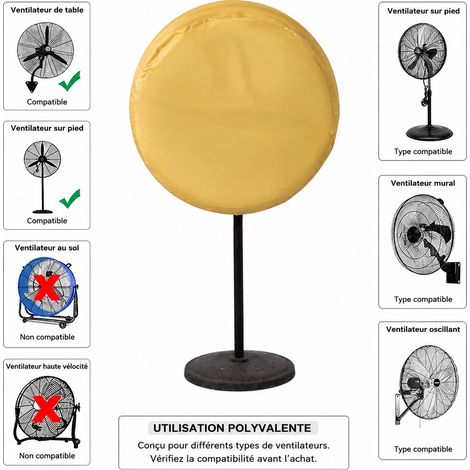 Housse de protection pour ventilateur sur pied jaune enveloppant 70 x 155 cm jaune 70 155cm réf 155 g – Livraison gratuite