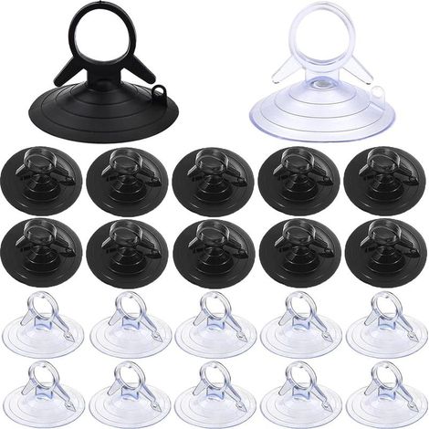 60 pieces 45 mm sunshades with suction cups (without hooks), transparent mini suction cup shades for windows, bathrooms, car windows, sun protection (1/5)