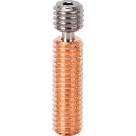 Bimetal Nozzle de Hotend V5 - Douille de Refroidissement en Titane et Cuivre pour Filament 1.75mm - Barre de Chaleur Upgrade sans PTFE pour Impression 3D Résistant jusqu'à 420℃ (1/5)