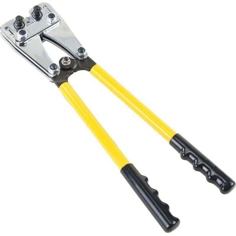 Outil de sertissage puissant 6-50mm2 Outil de sertissage de borne de fil Pince multifonction avec poignée antidérapante pour électriciens bricoleurs