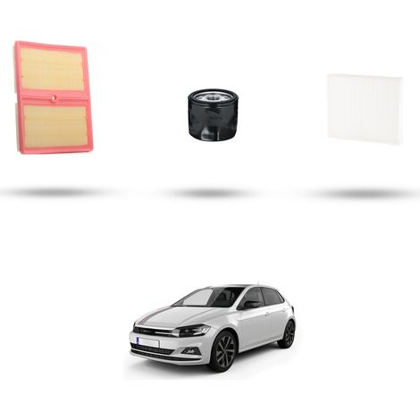 Kit tagliando 3 filtri compatibile con Vw Polo VI (AW) 1.0 TGI 66kw Dal 2017