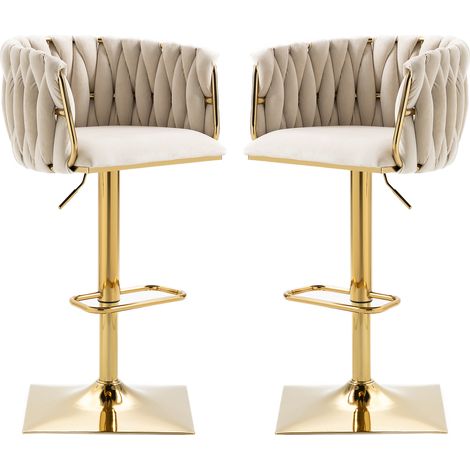 Tabouret de bar vintage avec dossier et repose-pieds, chaise hauteur comptoir pour îlot de cuisine, salle à manger, bar, fête et espace lounge