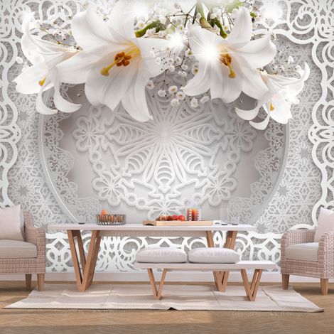 Papier Peint "Lilies & Ornaments" 210 x 300 cm (1/2)