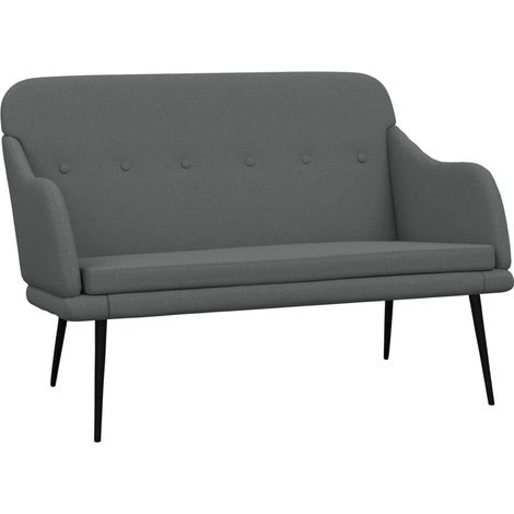 Panca 110 x 76 x 80 cm tessuto grigio scuro 020010504