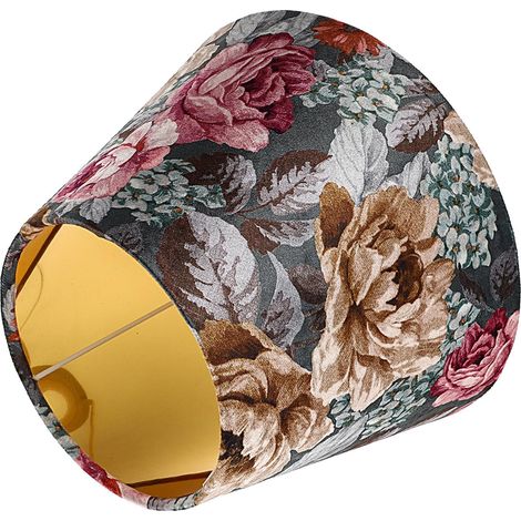 Abat-jour en Tissu Fleurie, Style Moderne Élégant pour Lampe E27 (1/5)