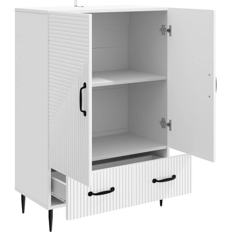 Maison Exclusive - Credenza Bianco Lucido 66 x 34,5 x 95 cm Legno ingegnerizzato