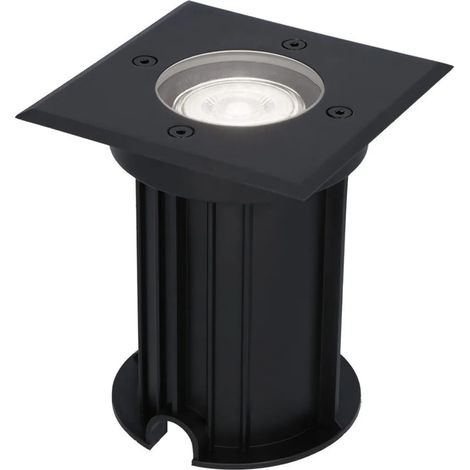 Spot de sol encastré LED hoftronic 4W 345lm 6500K GU10 Noir IP67 (1/5)
