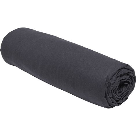 Drap housse TODAY Essential - 180 x 200+30 cm - 2 personnes - 100% Coton uni - Fusain