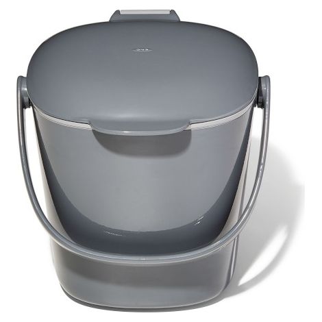 Compostiera OXO Easy-Clean da 2,83 l, grigia, con impugnatura antiscivolo GoodGrips. (1/5)