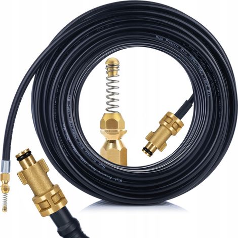 Tubo Alta Pressione 30 m – Compatibile con Idropulitrici Bosch Vecchio Tipo  Ugello a Molla in Ottone  60°C, 200 Bar