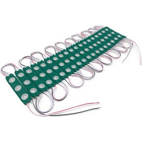 Modulo Led 12v 20 Strisce Per Insegne Tabelle Striscia Luce Verde (1/2)