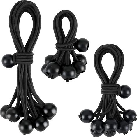 Tendeurs élastiques 30 Pièces avec Boule – Diamètre 4 mm – Longueurs 10/15/20 cm – Corde élastique pour Bache, Sandow élastique, Attache Bache (1/5)