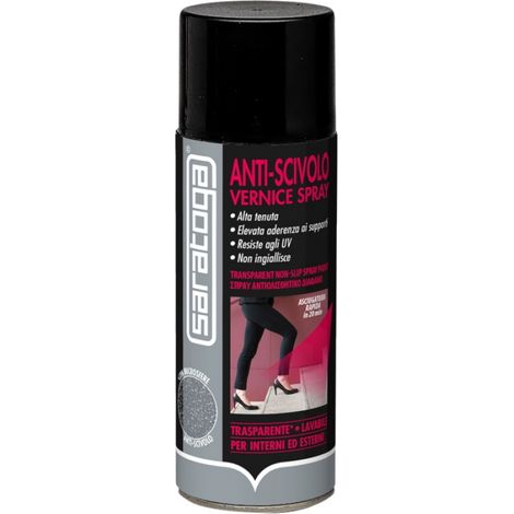 VERNICE SPRAY ANTISCIVOLO TRASPARENTE LAVABILE INTENRI ED ESTERNI 400ml SARATOGA (1/5)