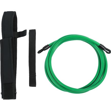 Ceinture d'entraînement natation résistante 6mm x 10mm x 3m - Sangle piscine pour exercices de nage - Vert (1/5)
