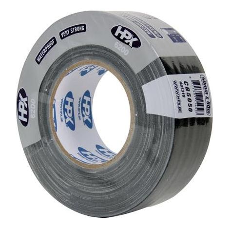 Hpx - Professionelles Vinyl-Klebeband - 50mm x 50m - Schwarz
