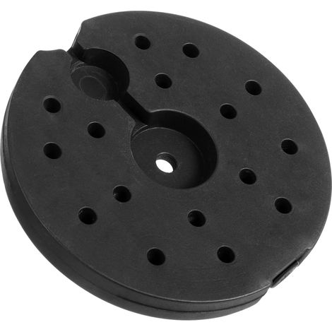 Socle de lampe en métal - 1 pièce - Fer robuste - Base lestée anti-bascule - Pour lampadaire et bureau - 48x48x2 cm Noir