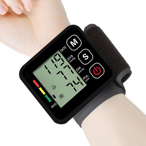 Tensiomètre au poignet, Tensiomètre Poignet Réglable Mesure Entièrement Automatique Facile à utiliser Tension Artérielle Poignet - Pour 2 utilisateurs (1/5)