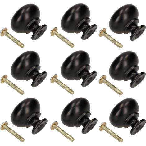 KOTARBAU Bouton De Meuble Noir Mat Poignée En Métal Champignon Elégant Rond Pour Le Tiroir Commode Meubles Nécessaires Dans Votre Maison (1/5)