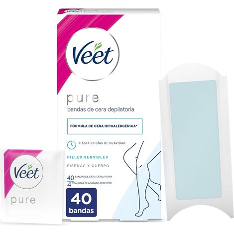 Veet Easy Gelwax Body Bands Depilatory Wax Skin Sensitive X40, (1/5)