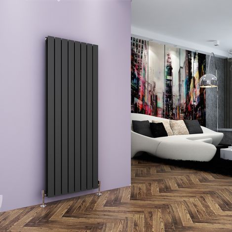 ELEGANT Designer Vertical Radiator 1600x608 mm Double Flat Panel Anthracite Column (1/5)