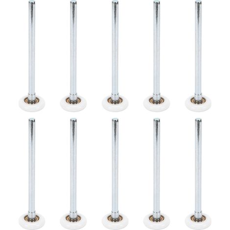 Lot de 10 roulettes de porte de garage 6200-ZZ à double étanchéité, roues silencieuses en nylon blanc 46 x 190 mm (1/5)