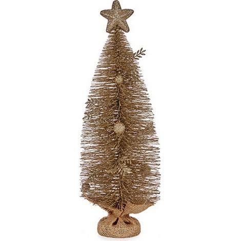 Albero di Natale - Champagne - 23 x 14,5 x 46 cm - Stella inclusa - Decorazione interna