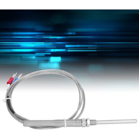 Pointeur de thermocouple de type K, en acier inoxydable 304, diamètre 550mmM8, fileté avec isolation 2M. (1/5)