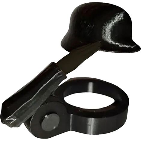 Tapón para botella de cerveza, a prueba de polvo, diseño creativo de casco, totalmente negro, 3 unidades. (1/2)
