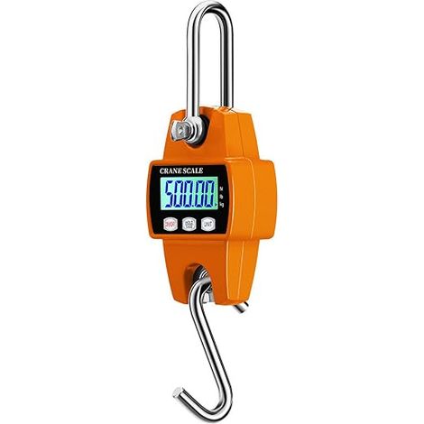 Balance électronique à suspendre - 500 kg - Avec écran LCD portable - Avec crochet et crochet - Balance numérique pour chasse, ferme, usine (1/5)