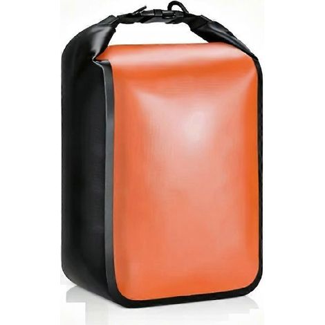 Große, wasserdichte Fahrradtasche mit 10 Litern Fassungsvermögen und Schnellbefestigung für die Gabel. (1/5)