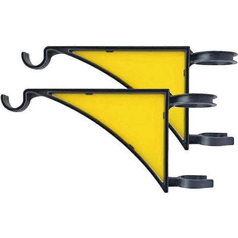 Lot de 2 supports pour plantesà fixer sur poteau de clôture pour mangeoires à oiseauxlanternescarillons éoliensdécoration de patio (jaune) (1/5)