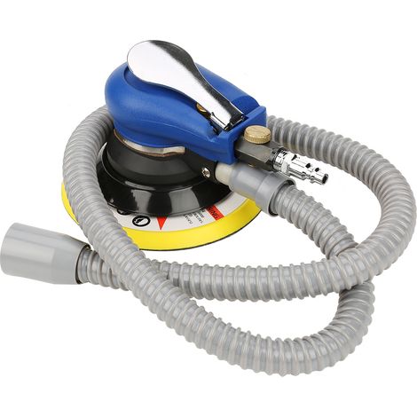 Ponceuse orbitale pneumatique 125mm avec aspiration intégrée, polisseuse à air comprimé, tuyau d'aspiration et sac de rangement inclus (1/5)
