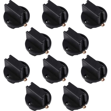 Lot de 10 douilles à verrouillage par rotation pour ampoules de tableau de bord.-1.7X1.7cm-Black (1/3)