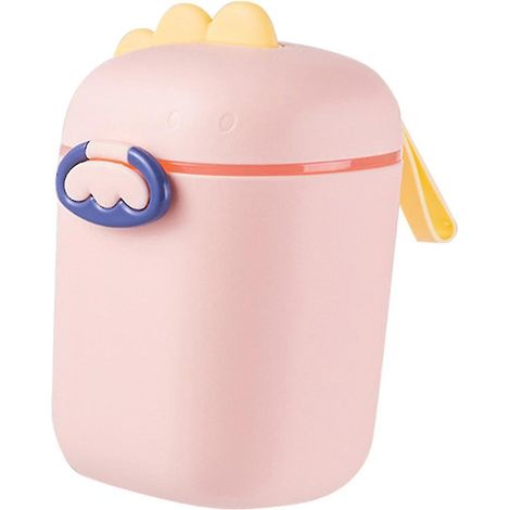 Tragbarer, luftdichter Aufbewahrungsbehälter für Milchpulver, mit Messlöffel, BPA-frei, 800 ml, rosa