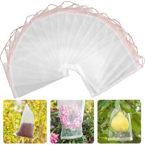 Sachets De Protection Pour Plantes, 20pcs Jardin Fruits Barrière Housse Sacs Pour Raisin Fig Fleur De Graine Légumes Protection Contre Les Insectes Moustique Bug-60x40cm (1/5)