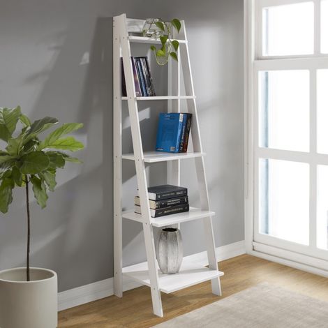 Corona White Ladder Bookcase (1/5)