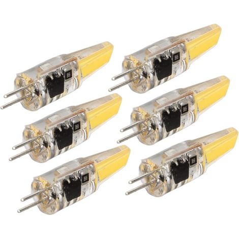 6er-Pack G4 COB 6W 500LM Silikagel-LED-Lampen, Energiesparlampen für Decken-, Wand- und Tischleuchten (220V)