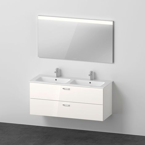 Duravit Xbase, juego de muebles de pared, con espejo LED, lavabo (1/4)