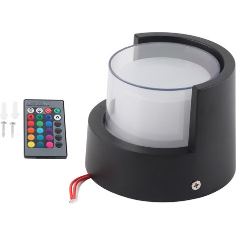 Applique murale ronde LED étanche 500 lm 5 W RGB avec télécommande pour galerie, couloir, allée, AC 85-265 V (1/5)