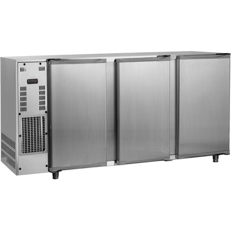 Réfrigérateur bar avec 3 portes battantes, 587 litres, -2°/+8°C - version inox 2065x565x890 mm - VIRTUS
