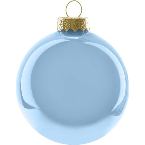 ARPIMEX Box 16 Sfere Natale Vetro D 80 Mm Celeste