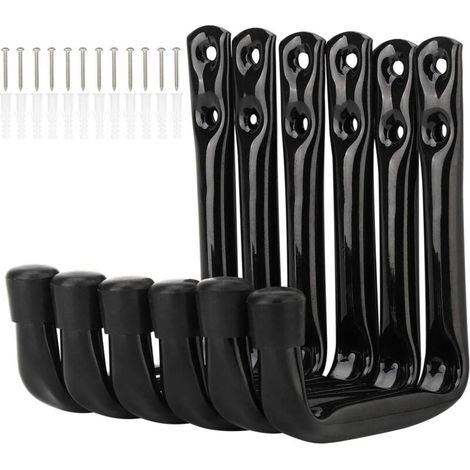 6er-Pack robuste Wandhaken in J-Form für die Garagenaufbewahrung (11,5 cm x 10 cm) - Crezuo