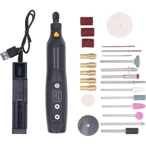 Mini Perceuse Électrique Sans Fil USB, Kit D'outils Rotatifs, Stylo De Gravure For Menuiserie, Machine À Polir, Abrasifs Commandes Simples Et Intuitives (1/5)