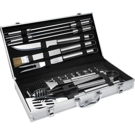 Ensemble complet de barbecue dans une mallette : 18 accessoires indispensables pour une expérience de grillade réussie (1/5)