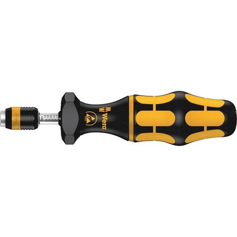 Tournevis dynamométrique réglable avec mandrin à serrage rapide, 1/4 pouce, 0,30-1,00 Nm, Noir/jaune