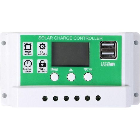 100A 12/24V PWM-Solarladeregler, intelligenter Solarmodul-Laderegler mit zwei USB-Anschlüssen