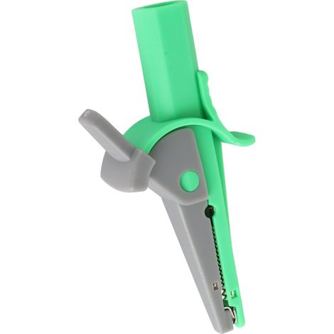 Pince de test isolee sure 20mm ouverture pince test courant avec douille banane 4mm pour voiture poids lourds projets electriques vert (1/5)