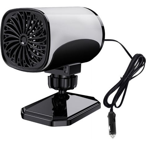 Chauffage électrique portable 12V USB rotatif pour voiture, mini radiateur soufflant silencieux, réchauffeur d'habitacle compact, appareil de chauffage d'appoint 360° (1/4)
