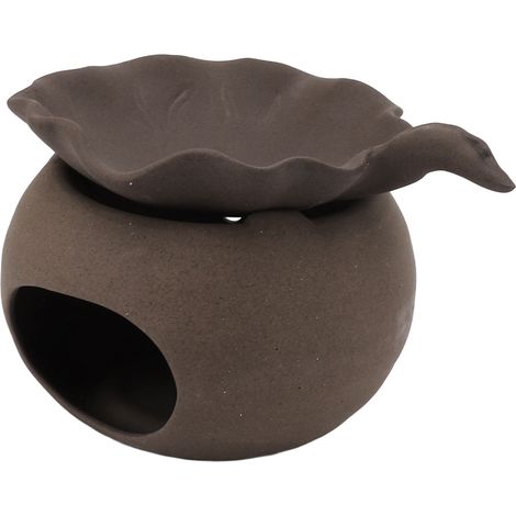 Théière céramique torréfaction feuilles de thé vrac, chauffe-thé, parfum, rôtissage cuisson pot avec cuillère inox (1/5)