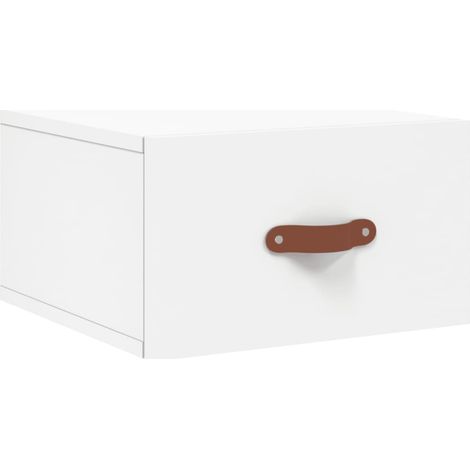 Maison Exclusive - Mesita de noche de pared blanco 35x35x20 cm